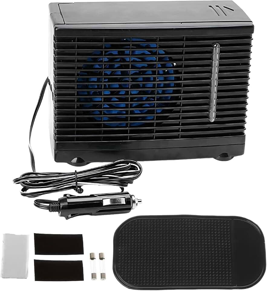 AC portátil para veículo | Máquina de ventilador de ar condicionado de veículo portátil | Aparelho de sopro de ar de 12 V Máquina de montagem adesiva para trailer, acampamento, caminhão, viagem