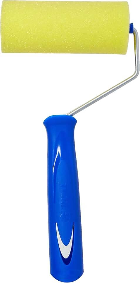 Rolo Espuma Amarela Poliéster com Suporte, Tigre 61341090, Amarelo, 9cm