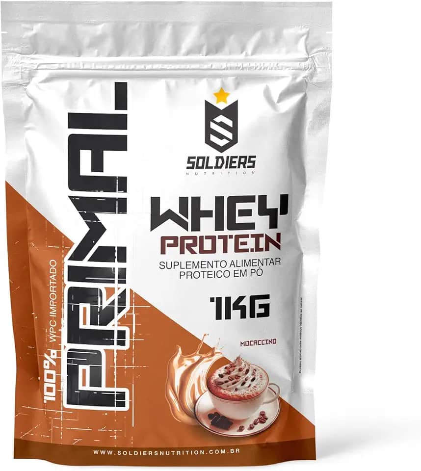 Whey Protein Primal 1Kg - Importado - Soldiers Nutrition Sabor:Mocaccino