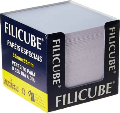 Bloco Para Recado Flicube 86x86x80 85g 700f Branco - Caixa com 1 Unidade, Filiperson, 00771, Multicolor
