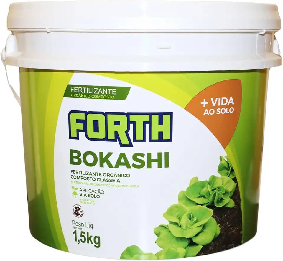 Forth Bokashi 1,5kg Composto 100% Orgânico Fermentado, Microorganismos Benéficos