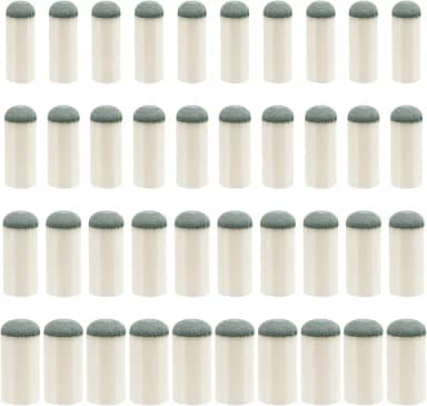 40 peças de pontas de taco de sinuca sem necessidade de cola ou ferramenta, pontas de taco de bilhar 9 mm, 10 mm, 12 mm, 13 mm, pontas de taco de bilhar para sinuca e tacos de sinuca