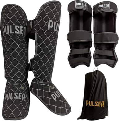 Caneleira Muay Thai Protetor Canela Pulser Thunder Fight 20 MM Kickboxing Profissional Original