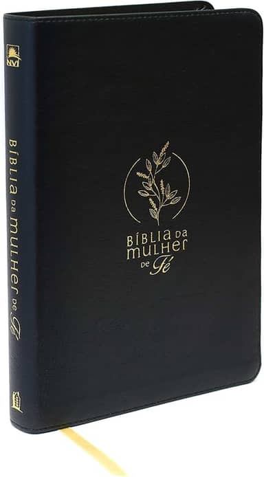 Bíblia da Mulher de Fé, NVI, Couro Soft, Preto