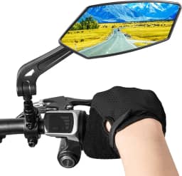 Espelho para bicicleta 1 peça, espelhos magnéticos para bicicleta Guidão retrovisor retrovisor, espelhos rotativos ajustáveis de 360 graus para guiadores, espelhos laterais de vidro HD para bicicleta de grande angular seguro, espelhos de E-Bike