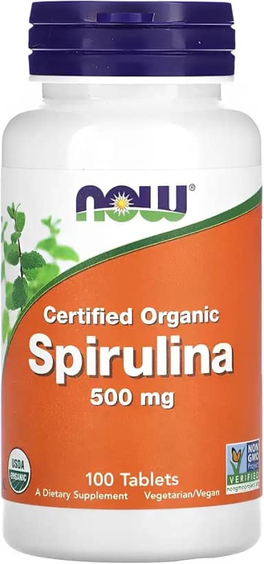 NOW Foods Spirulina Orgânica 500mg 100 Tablets Importado