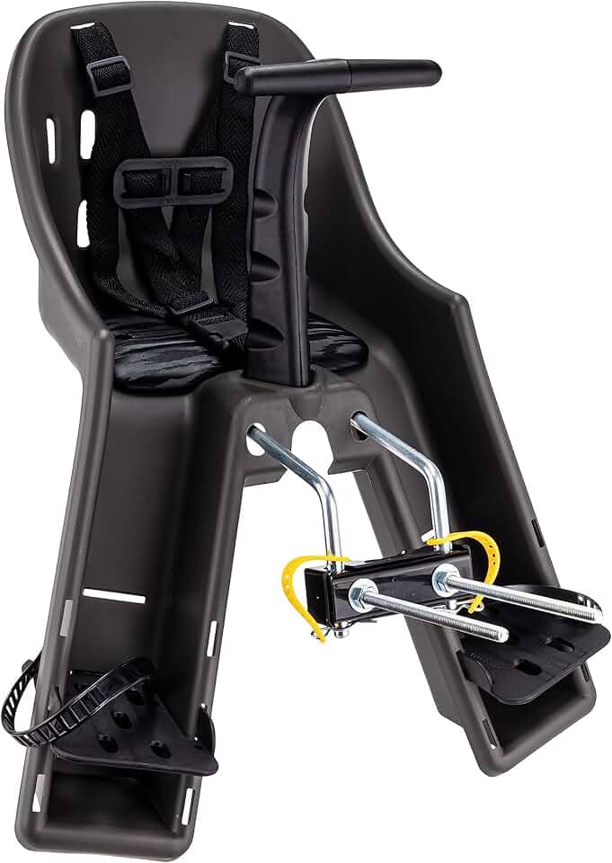 CADEIRINHA DIANTEIRA BABY BIKE GRAFITE COM PRETO