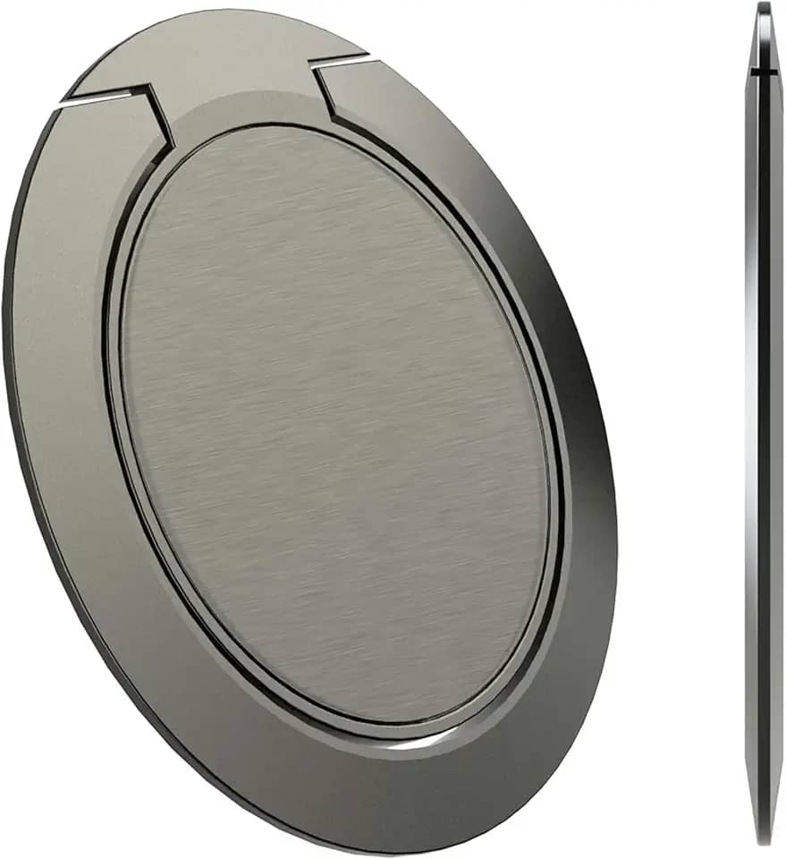 Suporte de anel para celular mais fino do mundo, Attom Tech ultra fino suporte para suporte magnético para carro - compatível com iPhone X 8 7 Plus 6S 6 5s 5 SE, Galaxy S8 S7 S6 Edge, Note 8 5, Preto