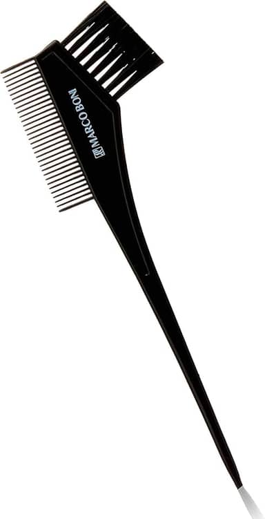 Pincel para Tintura de Cabelo com Pente, Cabo Separador de Mechas, 1386, Marco Boni, Preto, 1 Unidade, Marco Boni