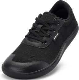 Sapatos femininos com bico largo – Sapatos minimalistas descalços zero drop casual confortável caminhada atlética ampla largura tênis moderno para joanete inchaço fascite plantar pé