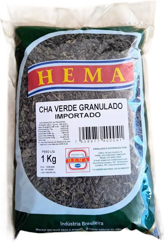 Cha Verde Granulado Importado - 1 Kg - Hema