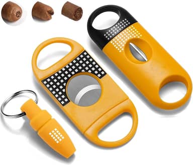 Conjunto de cortador de charuto, com cortador reto para charutos, cortador em V para charutos, perfurador de charutos, kit de acessórios multifuncionais para caixa de umidificador, ferramentas