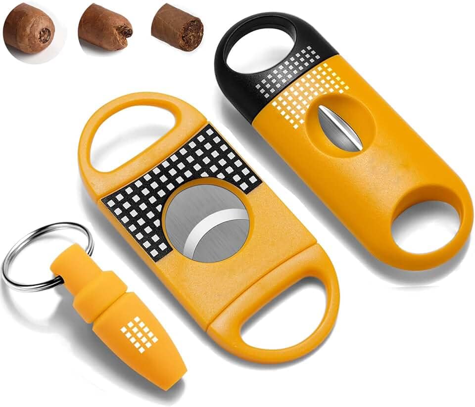 Conjunto de cortador de charuto, com cortador reto para charutos, cortador em V para charutos, perfurador de charutos, kit de acessórios multifuncionais para caixa de umidificador, ferramentas