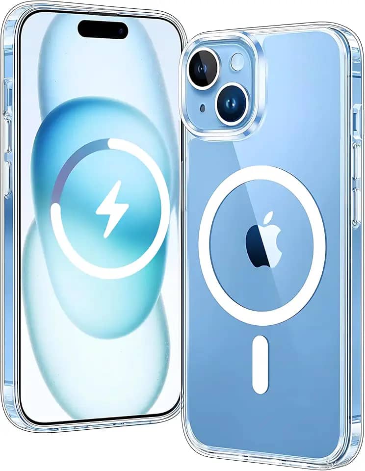 Capa Mag-Safe para [iPhone 14 PLUS] Capinha Magnetica Premium com [Proteção de Câmera] Clear Case Transparente [Anti-Amarelamento], Compatível com MagSafe, Resistente a Riscos e Anti Impacto