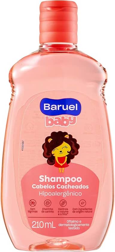 Shampoo Infantil Cabelos Cacheados 210ml – Baruel Baby
