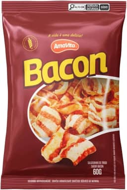 SALGADINHO DE TRIGO SABOR BACON 60G AMAVITA