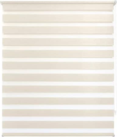 Zebra Persiana Rolo Dupla 120x160cm Bege Linho Evolux