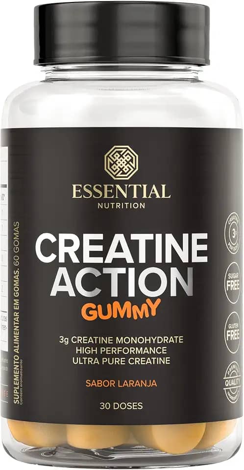 Creatina Creatine Action Gummy sabor Laranja - Essential Nutrition