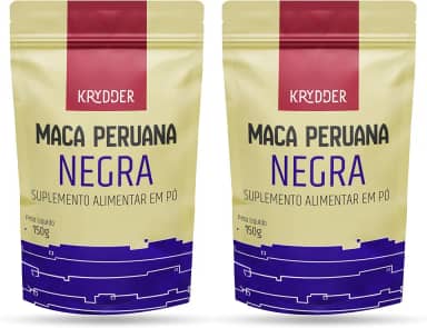 2 x Maca Peruana Negra Em Pó Premium - 150G Pura Energia Natural - Gelatinizada - Para Homens e Mulheres - Maca Peruana Importada - Pura Sem Aditivos - Krydder Superalimentos (2)