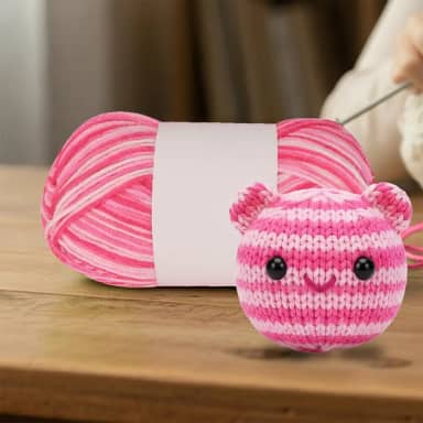 Fios de crochê para meias de tricô, chapéus, cachecóis, novelos de 3 camadas para viagens e casa