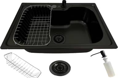 Cuba Gourmet Cozinha Aço Inox Com Acessórios 60x42cm Preta