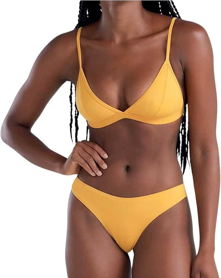 Biquini Fio Dental Top Triângulo Bojo Removível Praia Uv She