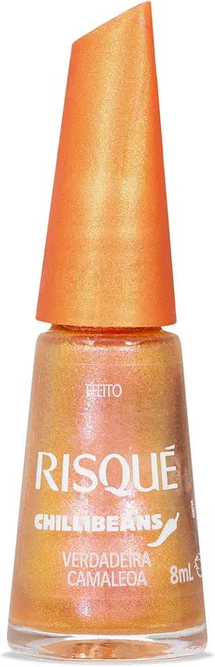 Esmalte Laranja Risqué & Chilli Beans Verdadeira Camaleoa Efeito 8ml