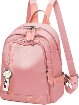 Mochila Feminina Escolar Trabalho Reforçada Bolsa Mulher Passeio Casual Ajustável Com Pingente