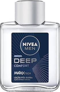 NIVEA MEN Loção Pós Barba Deep 100ml - Atua na recuperação da pele, ação antibacteriana, fórmula com carvão ativado, textura líquida