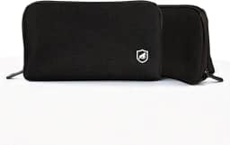 Necessaire Organizadora para Viagem com Divisórias Internas para Acessórios, Zíper Reforçado e Vedado Resistente à Água, Discovery Preta