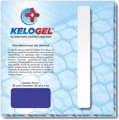 PLACA EM GEL DE SILICONE PARA CICATRIZ 3X70CM KELOGEL