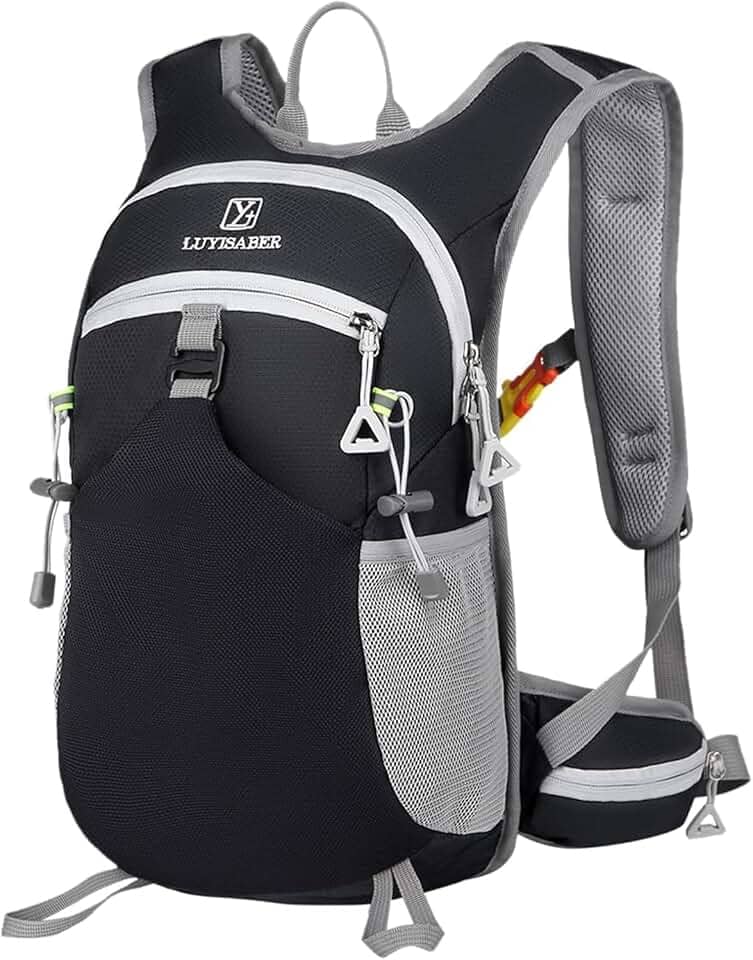 Mochila de Hidratação 2L Premium, Impermeável, com Bolsos Múltiplos e Apito de Emergência para Trilhas, Bike, Corrida, Camel bag