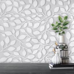 Papel de Parede Adesivo Floral Lavável Flor Adesivo Rolo 5 Metros (Folhas 3D)