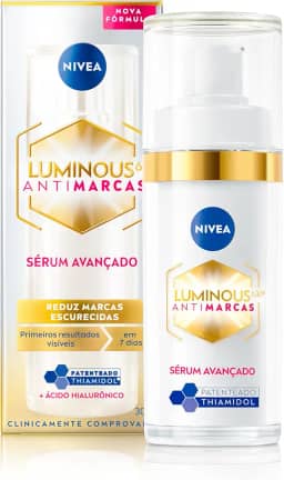 NIVEA Sérum Facial Cellular Luminous 630 30ml - Enriquecido com Ácido Hialurônico e Vitamina E, sua fórmula reduz marcas escurecidas, deixa a pele uniforme