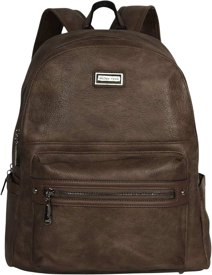 Mochila Feminina Sintético Executiva Golden Fênix Premium 2 Divisórias Moderna Espaçosa Bolsa de Costas