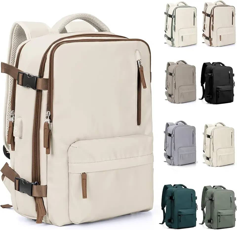 Mochila Executiva de Viagem Grande 40L Impermeável com Porta USB, Mochila Compartimento para Notebook, Mochila Feminina/Masculina Reforçada para Trabalho e viagem – VANOVA