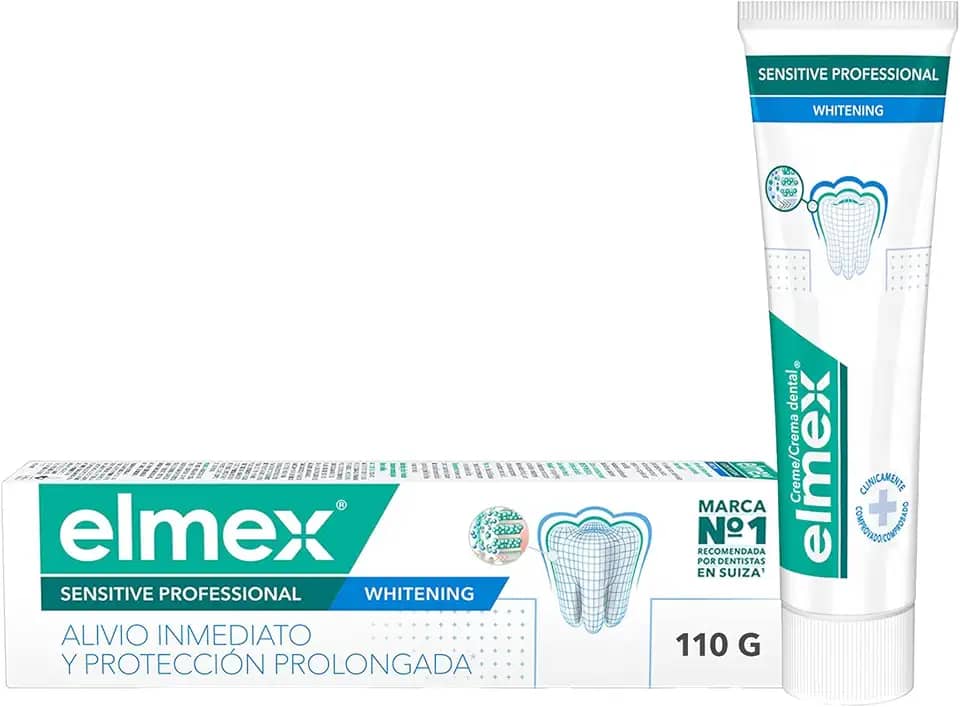 Elmex Creme dental para sensibilidade Sensitive Professional Whitening, Alívio Imediato* da Sensibilidade e Branqueamento, 110g