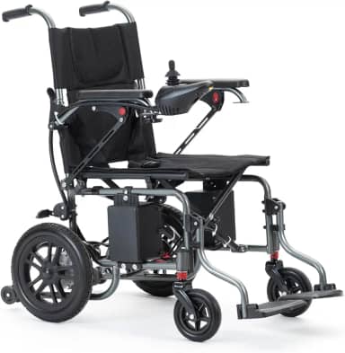 Cadeira de Rodas Elétrica Dobrável, Estrutura em Aço, Controle Joystick