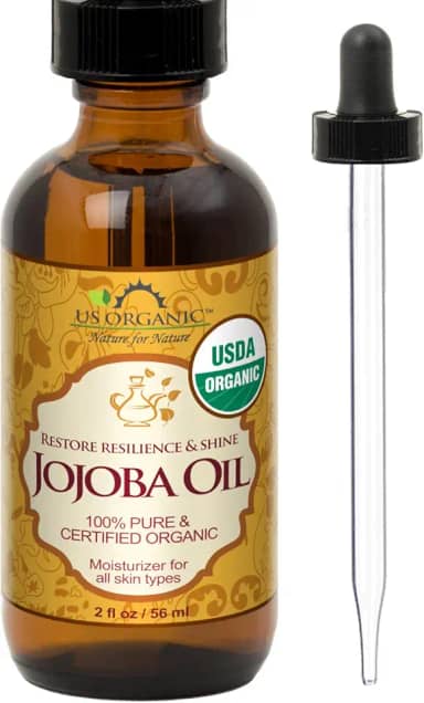 US Organic Óleo de jojoba, orgânico certificado pela USDA, 100% puro e natural, virgem prensado a frio, não refinado, sem haxane, proveniente diretamente do Oriente Médio (pequeno (56 g, 56 ml))