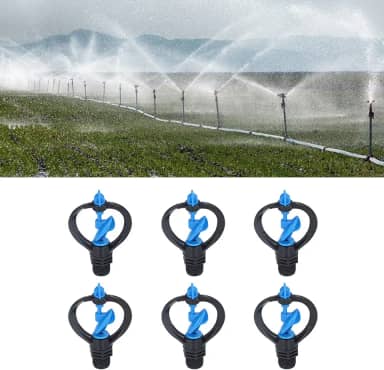 Aspersor de gramado, irrigador giratório, 15 peças de bocal de irrigador de gramado, rosca externa G1/2, rotação automática de 360°, alcance médio, para irrigação de irrigação de jardim de gramado (bocal de impulsor)