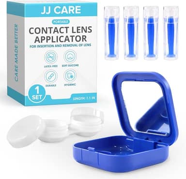 JJ CARE Aplicador de lentes de contato – Pacote de pacote, removedor de lentes de contato para lentes rígidas, êmbolo de contato visual para contatos rígidos, ferramenta de remoção de contato para