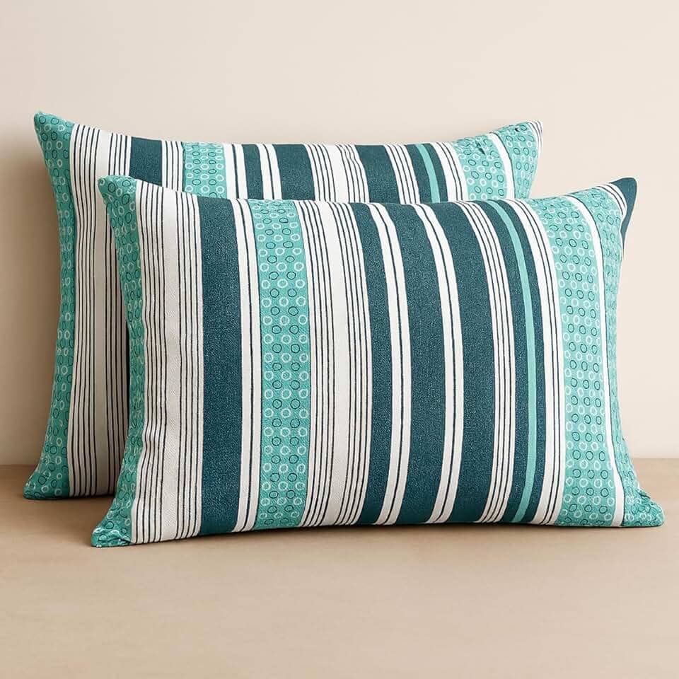 Kit 4 Fronhas Avulsas 70x50cm Para Travesseiro Malha Estampada 100% Algodão COZZILAR Conforto, Maciez e Elegância para Seu Quarto (Modelo 1)