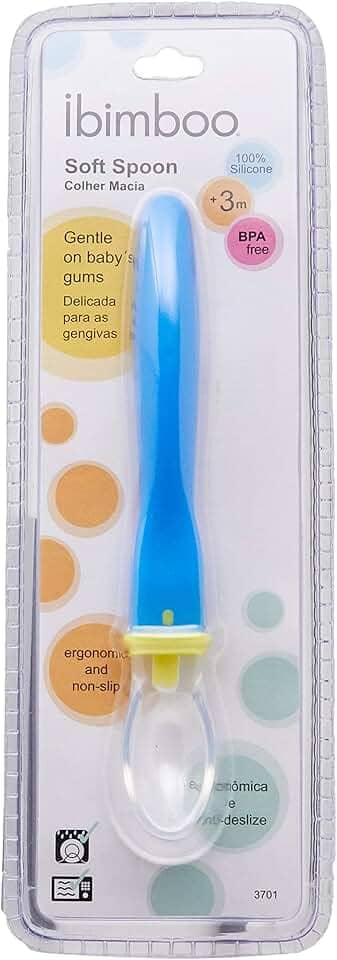 Ibimboo Colher Silicone Flexivel Rn Azul