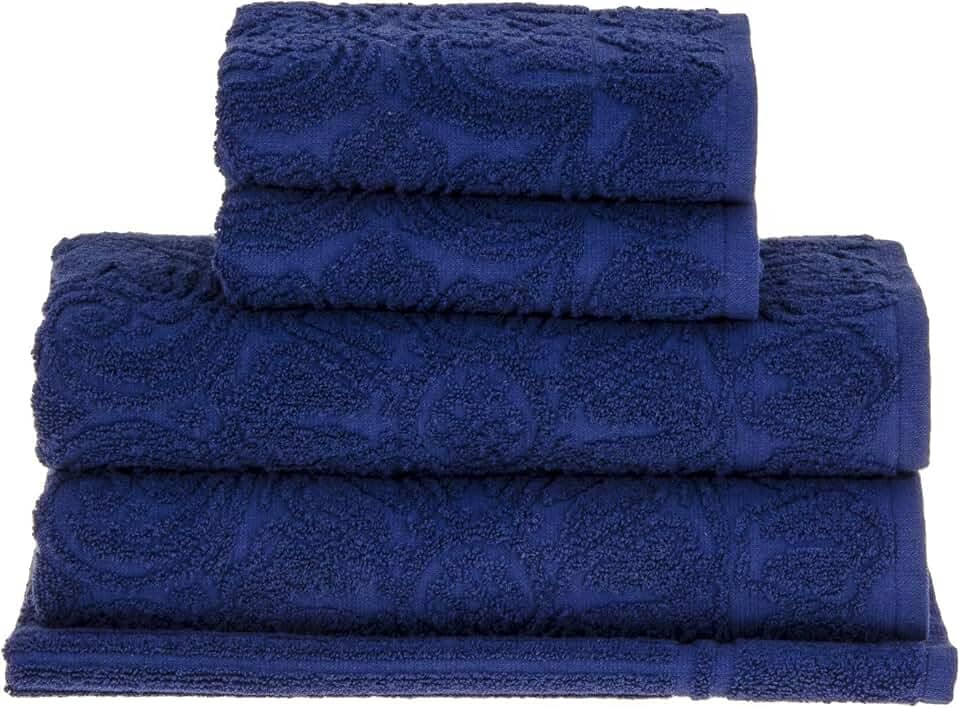Buddemeyer Jogo de toalhas Florentina Banho Azul 5 peças