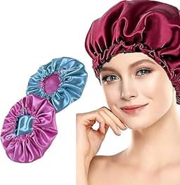 Touca de Cetim Dulpa Face Com Regulagem, Cores Variadas, Cabelos Sem Frizz, Proteção Para Cabelo