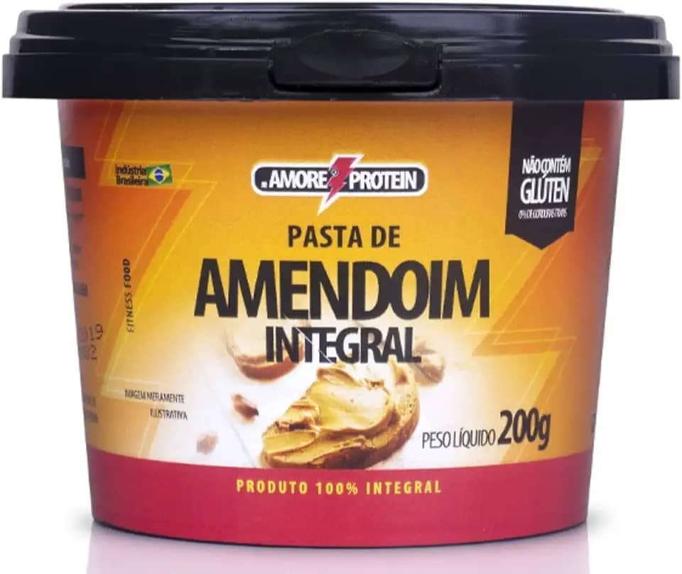 Pasta de Amendoim Integral - RB Amore Protein - Pote 200G