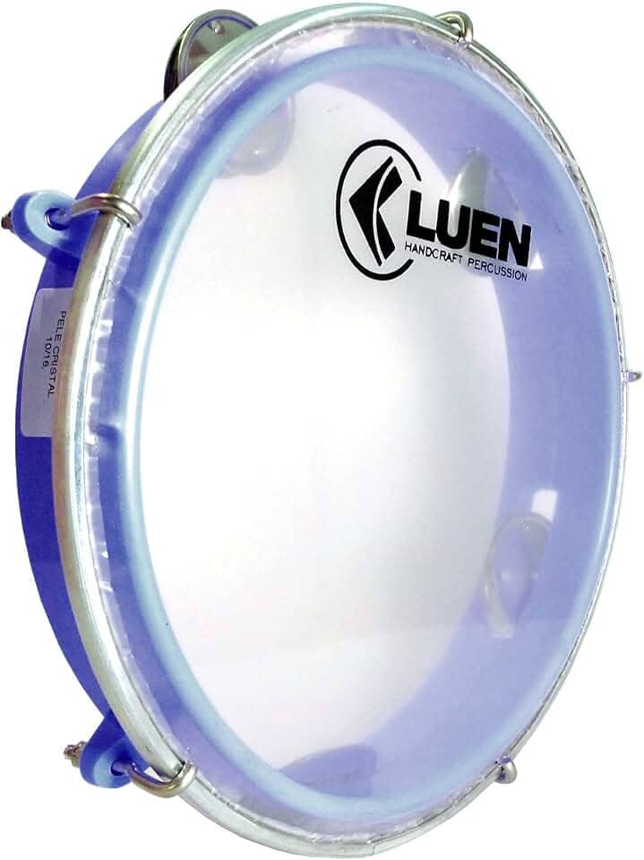 Pandeiro Abs Azul Junior Pele Cristal 08"
