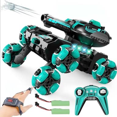 Carrinho de Controle Remoto para Crianças,Veículo off-road de controle remoto, com 10.000 bombas d'água, carro de acrobacias de seis rodas, sensor de gestos, deformação, braço oscilante para escalada