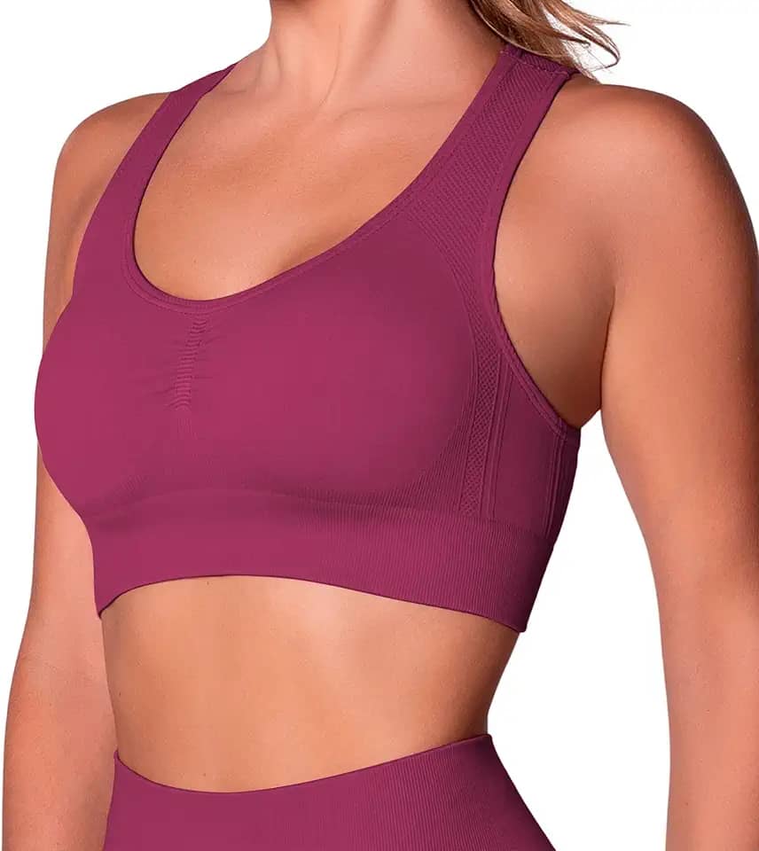 Top Furadinho Sem Costura Academia Poliamida Fitness Selene