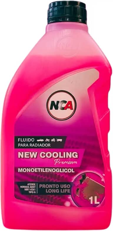 Aditivo Radiador Premium NCA 1L | Monoetilenoglicol MEG | Pronto Uso | Anticorrosivo Antifervura | Norma ABNT | ISO 9001